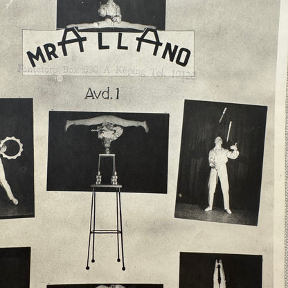 Vintage Circus Juggling Balancing Act Flyer Mrallano