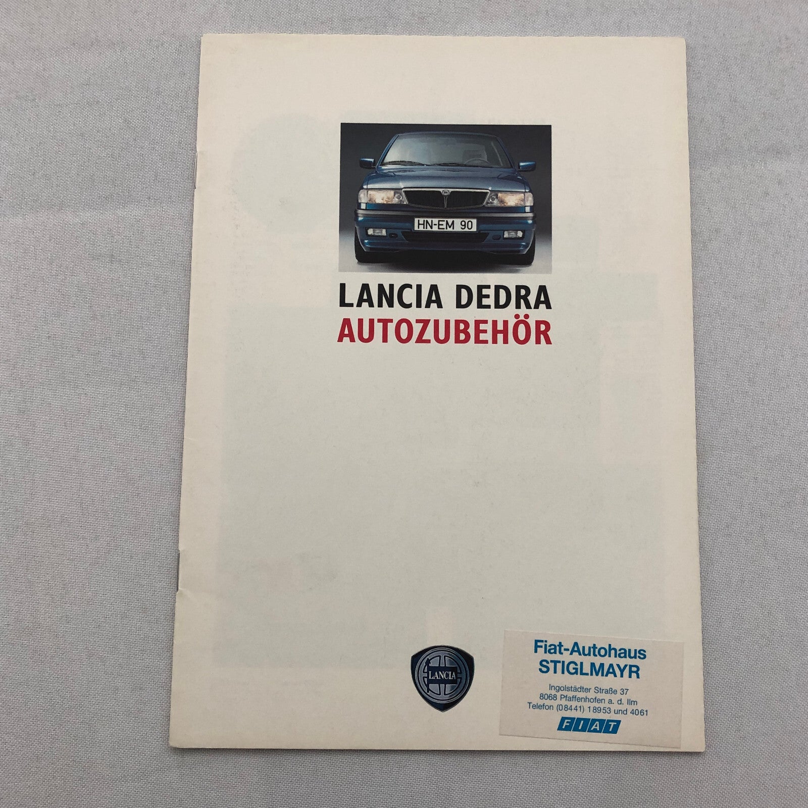 Lancia Dedra Car ACCESSORIES Sales Brochure Catalog Dedra German Text
