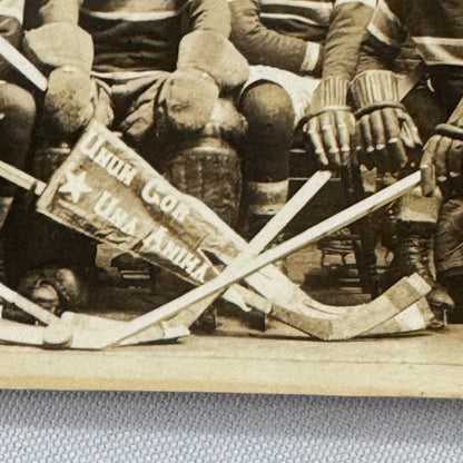 1928 Antique Hockey RPPC Real Photo Postcard Post Card Team Vintage Sports