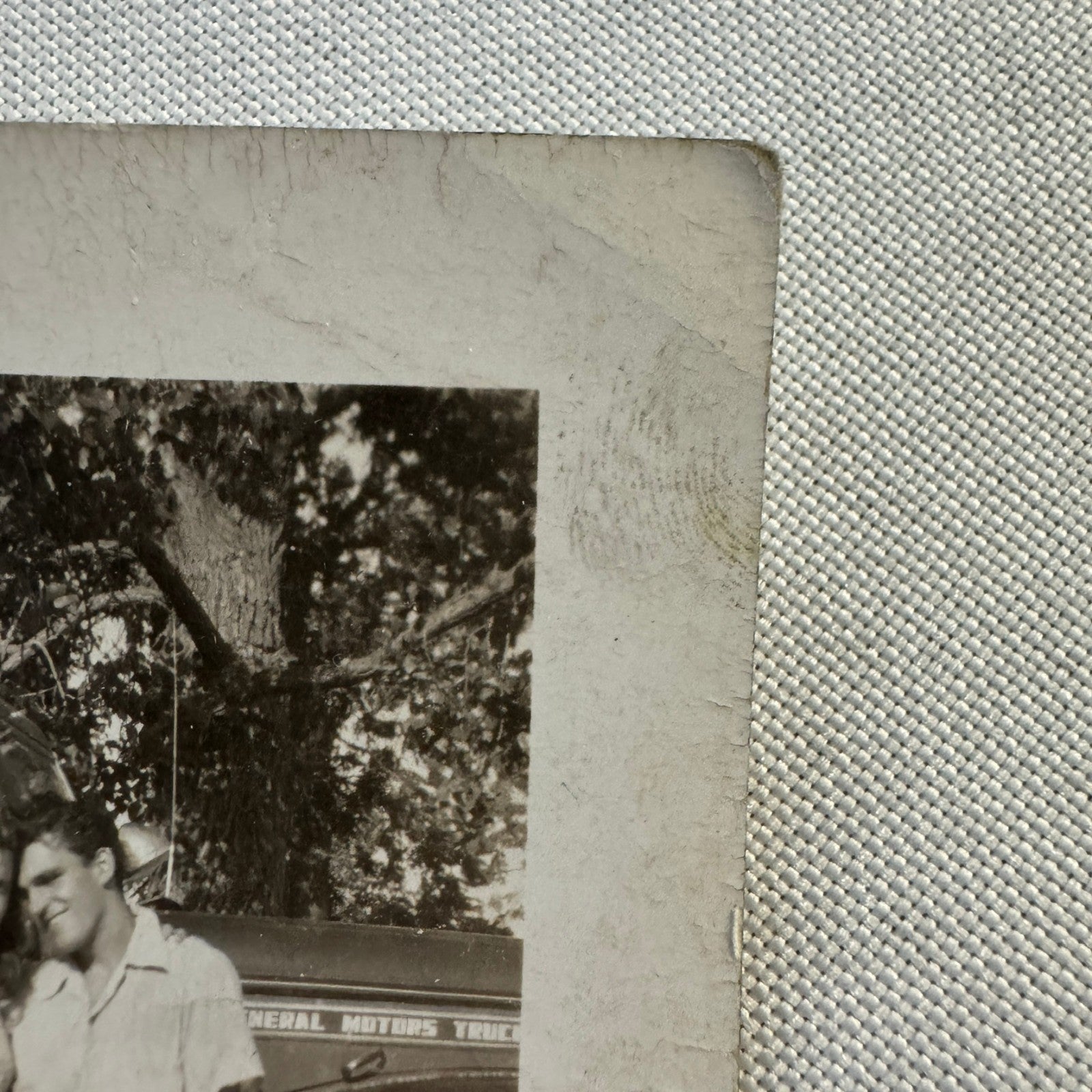 Vintage Photo Photograph Print People with Truck Couple Man Woman Snapshot