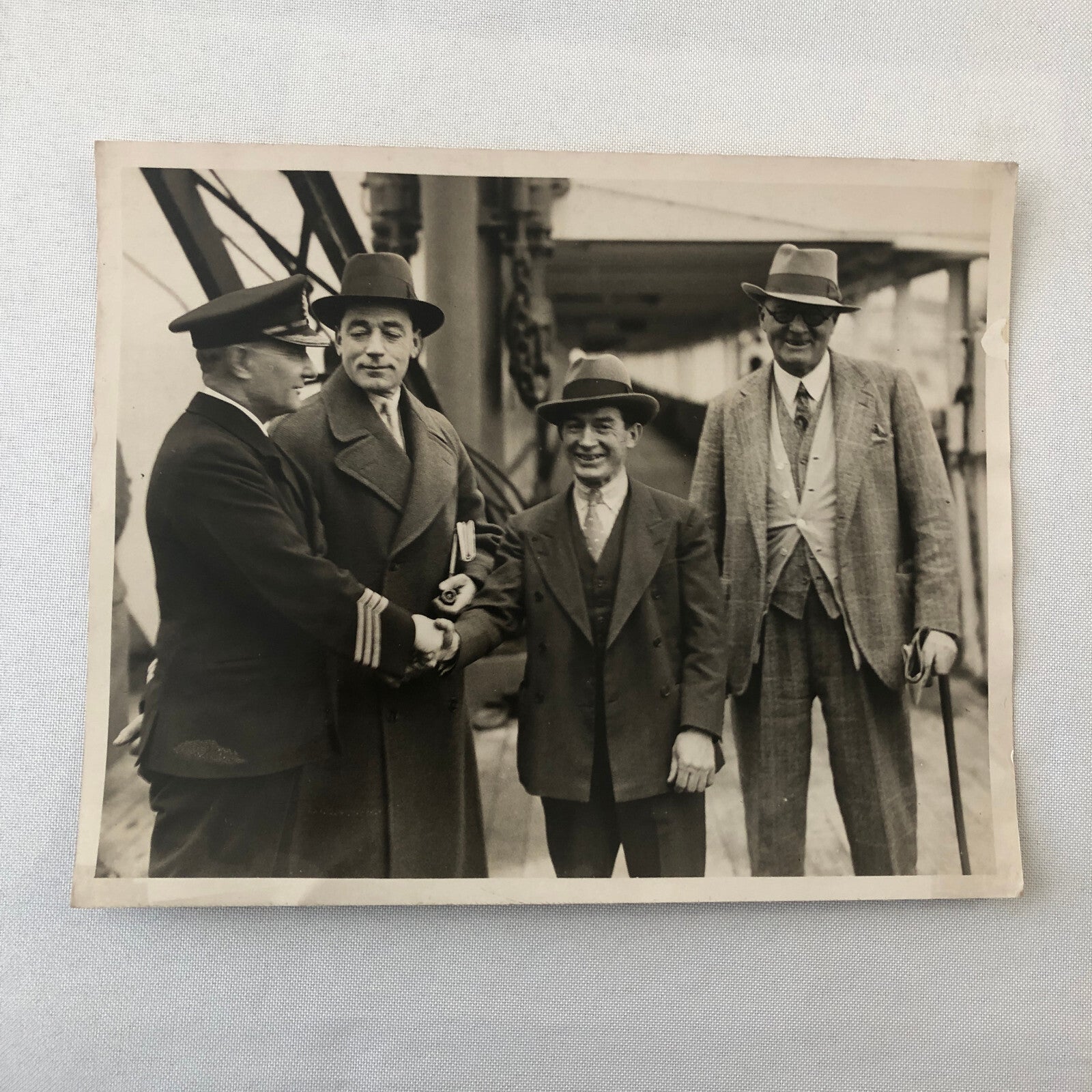 Press Photo Photograph Horse Racing Jockey Steve Donoghue Sails on Ship 1933