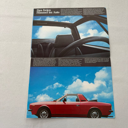 Lancia Beta Spider 2000 Car Sales Brochure Catalog Vintage GERMAN Language