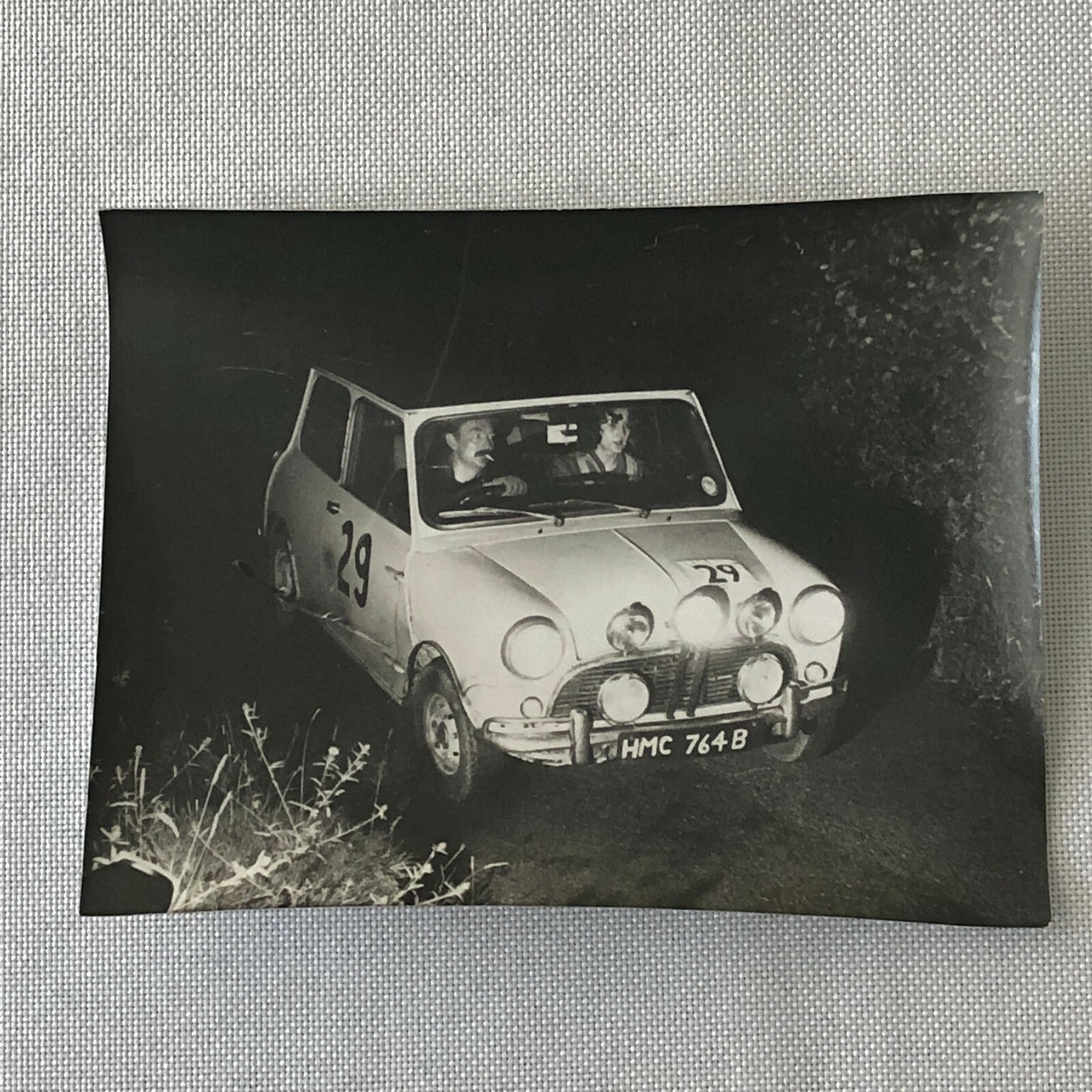 Vintage MINI Racing Car Photo Photograph Print - Rally Rallye Car ? 