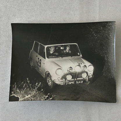 Vintage MINI Racing Car Photo Photograph Print - Rally Rallye Car ? 