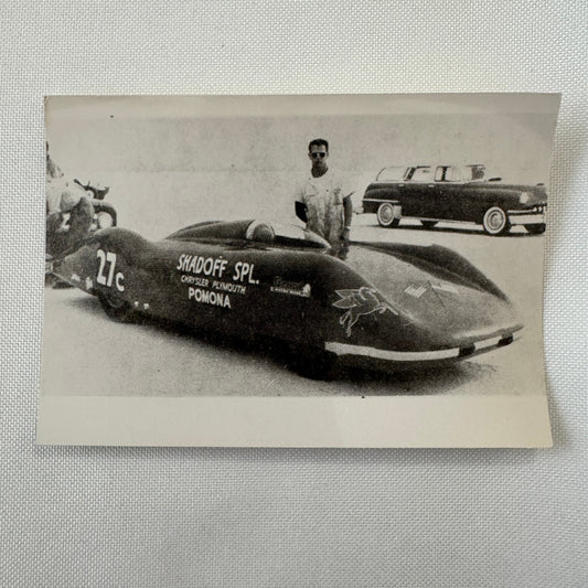 Shadoff Special Land Speed Record Car at Bonneville Salt Flats Vintage Photo