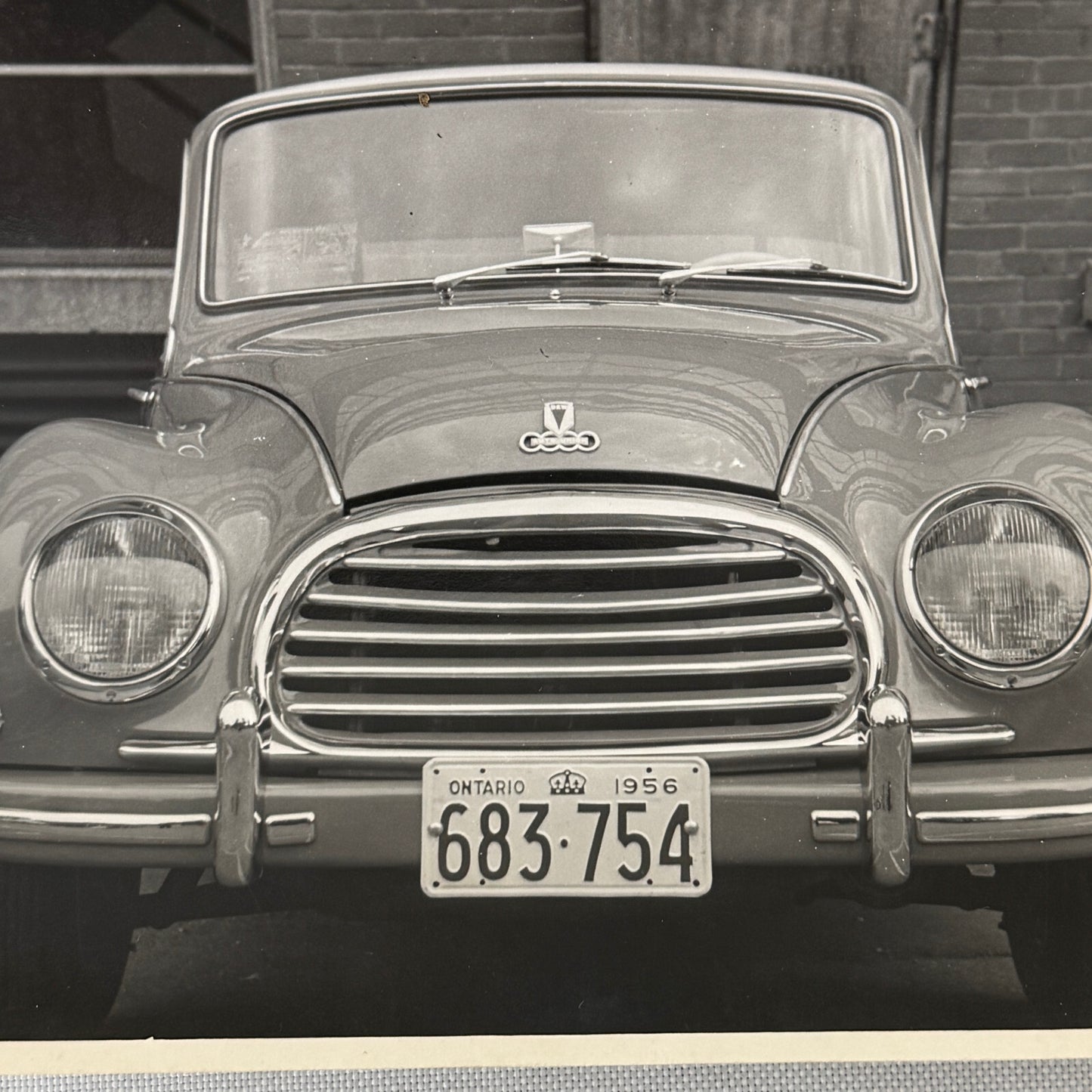 Vintage DKW Car Photo Photograph Print Auto Union Audi 1956 Ontario Plate