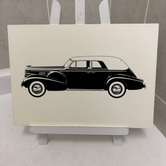 1938 Cadillac V8 Convertible Phaeton Illustration Art Drawing Hand Drawn