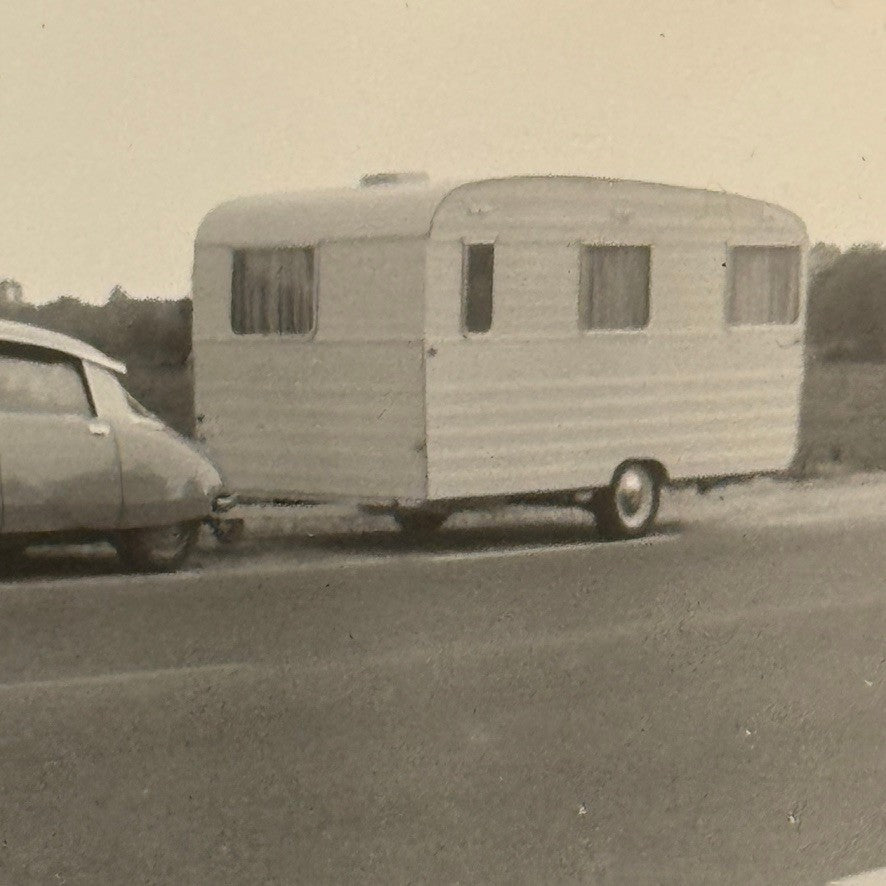 Citroen Car Automobile Towing Camper Trailer Caravan Photo Photograph Print