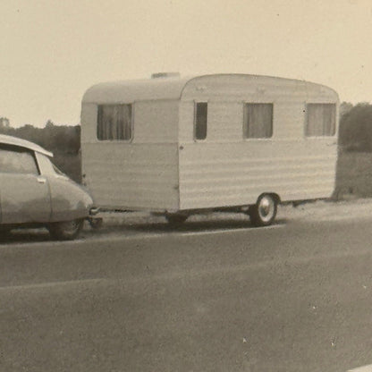 Citroen Car Automobile Towing Camper Trailer Caravan Photo Photograph Print