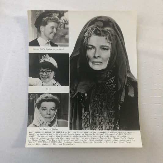 Katharine Hepburn Actress Press Photo Photograph Movie Film Trojan Woman Coco +
