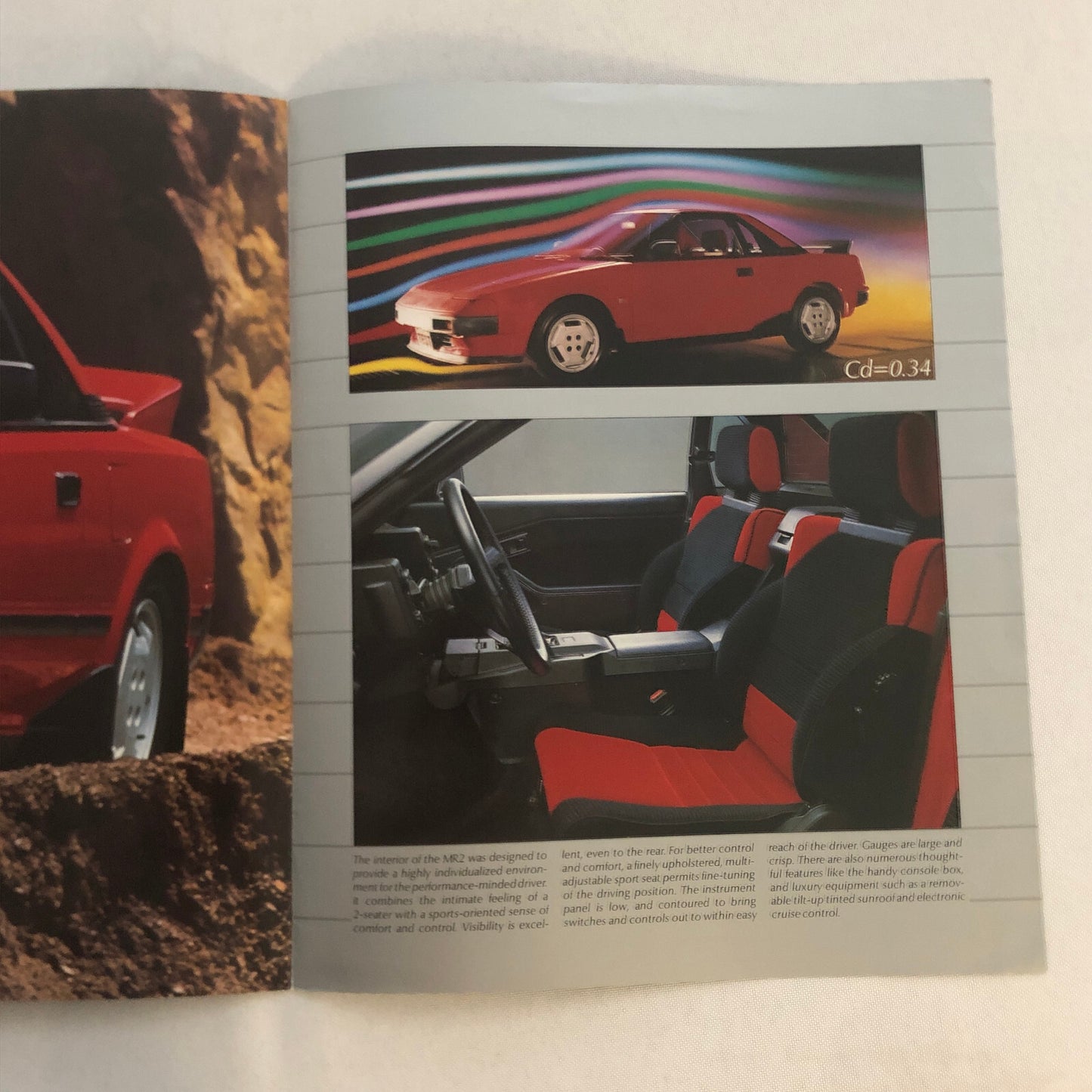 Vintage Toyota MR2 Car Sales Brochure Catalog Advertising