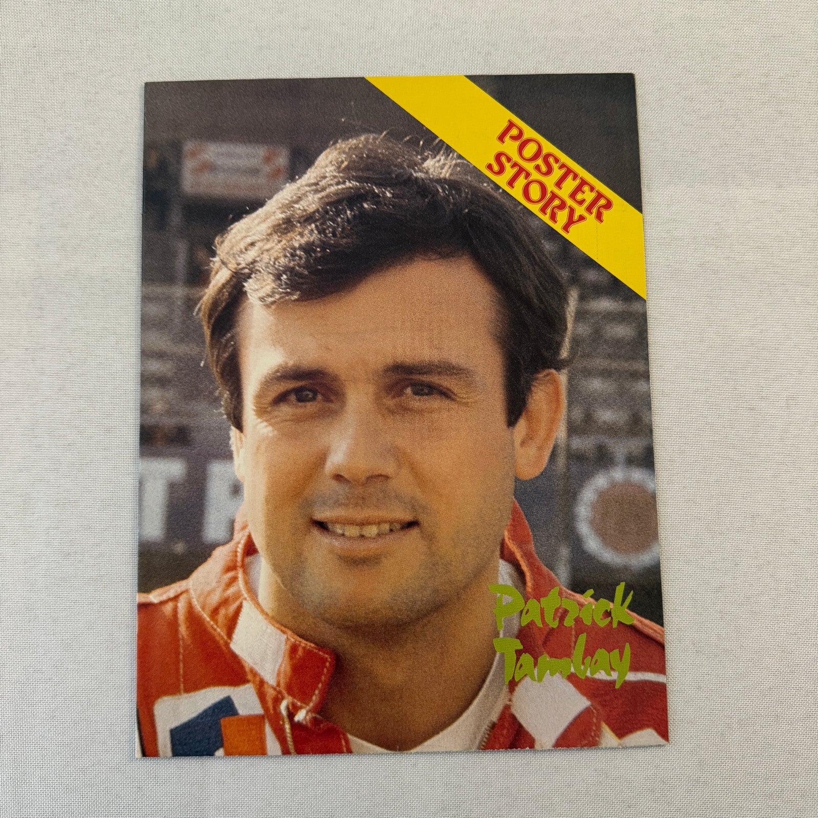 Patrick Tambay Vintage F1 Racing Poster Magazine Insert AutoSprint Renault ELF