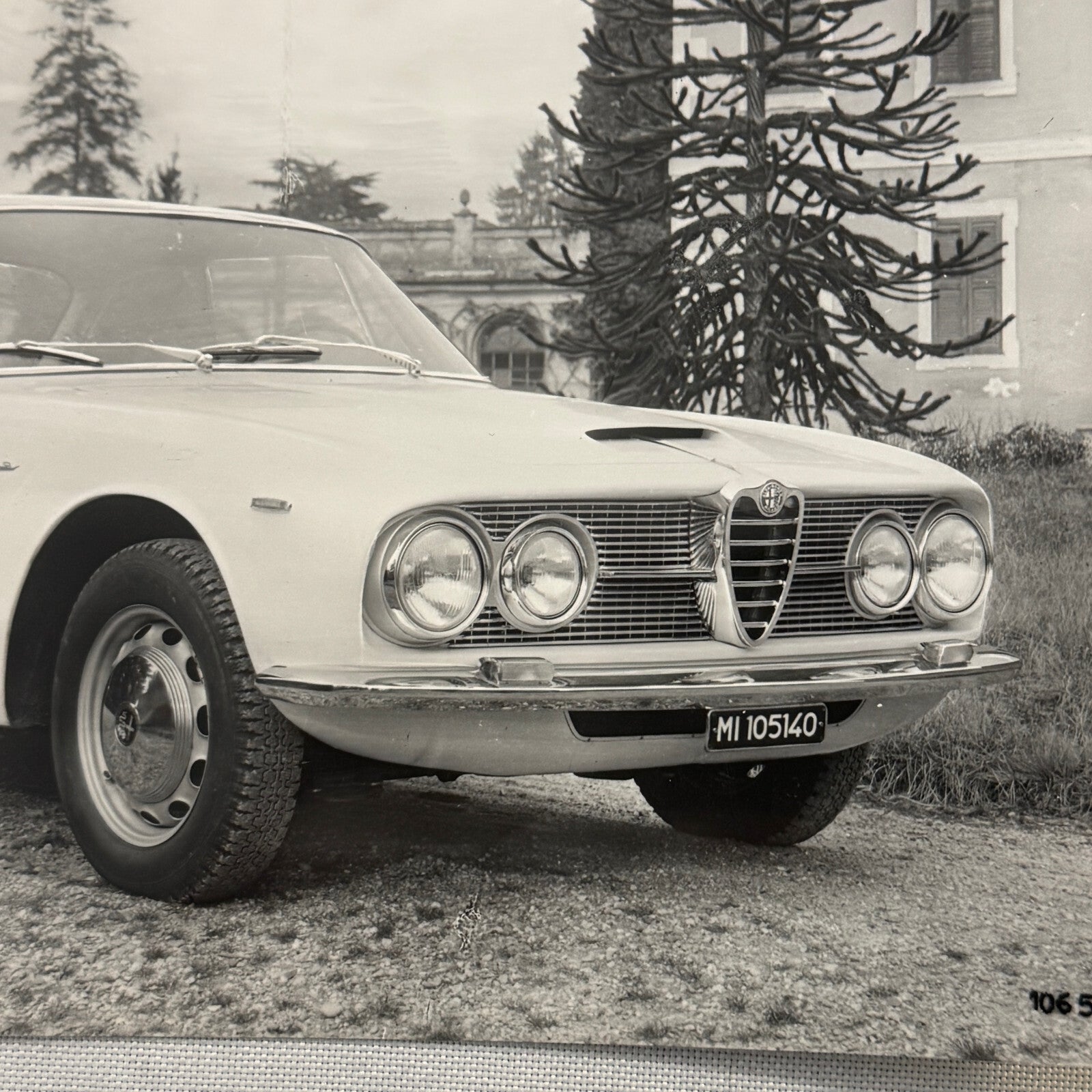 Alfa Romeo 2000 Sprint Car Photo Photograph Print VIntage