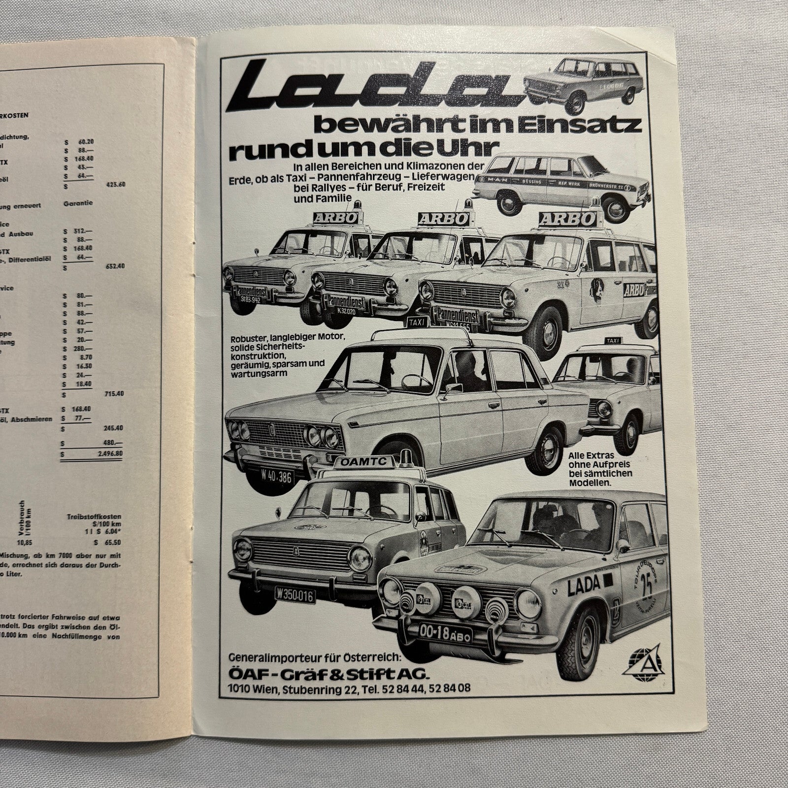 1974 Lada Universal Car Road Test Sales Brochure Catalog German Text Vintage