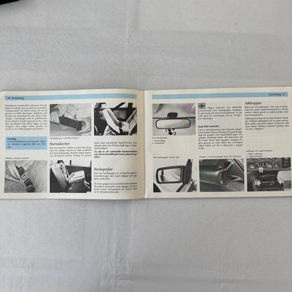 1988 Saab 900 Owners Manual Book Pouch Sedan Convertible Vintage Car SWEDISH