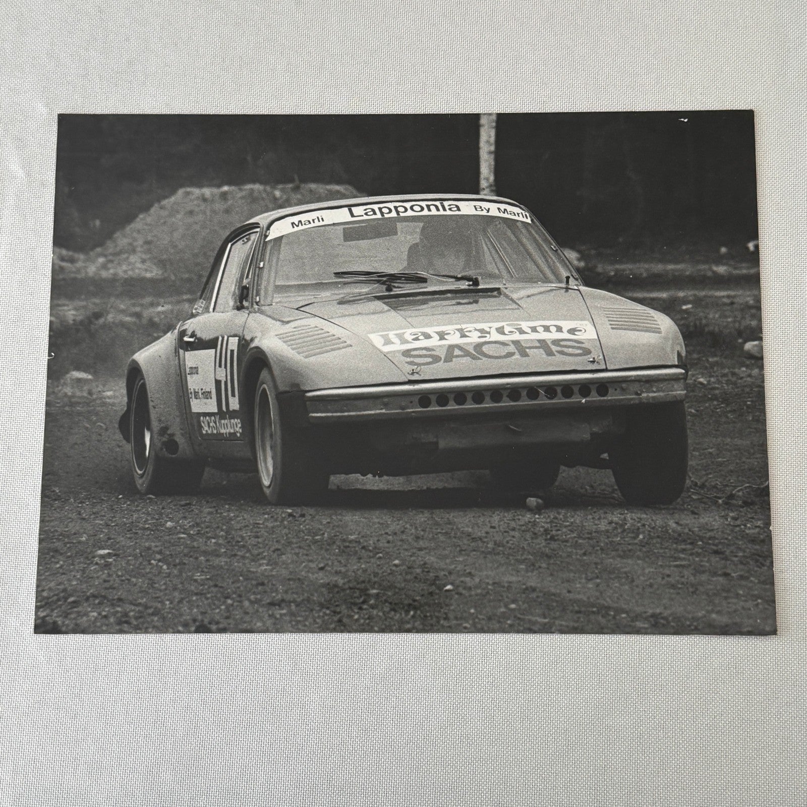 Vintage Porsche Racing Car Matti Alamaki Driver Photo Photograph Print