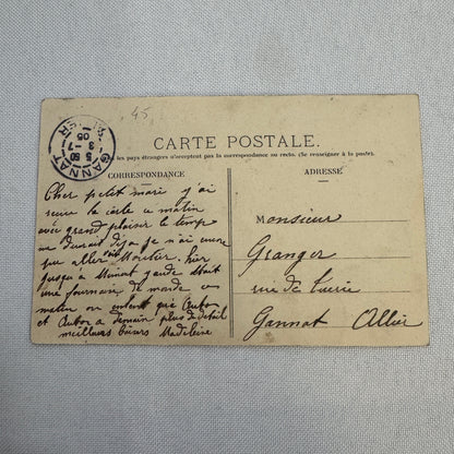 1905 Gordon Bennet Cup Circuit D'Auvergne Postcard Post Card Vintage Posted