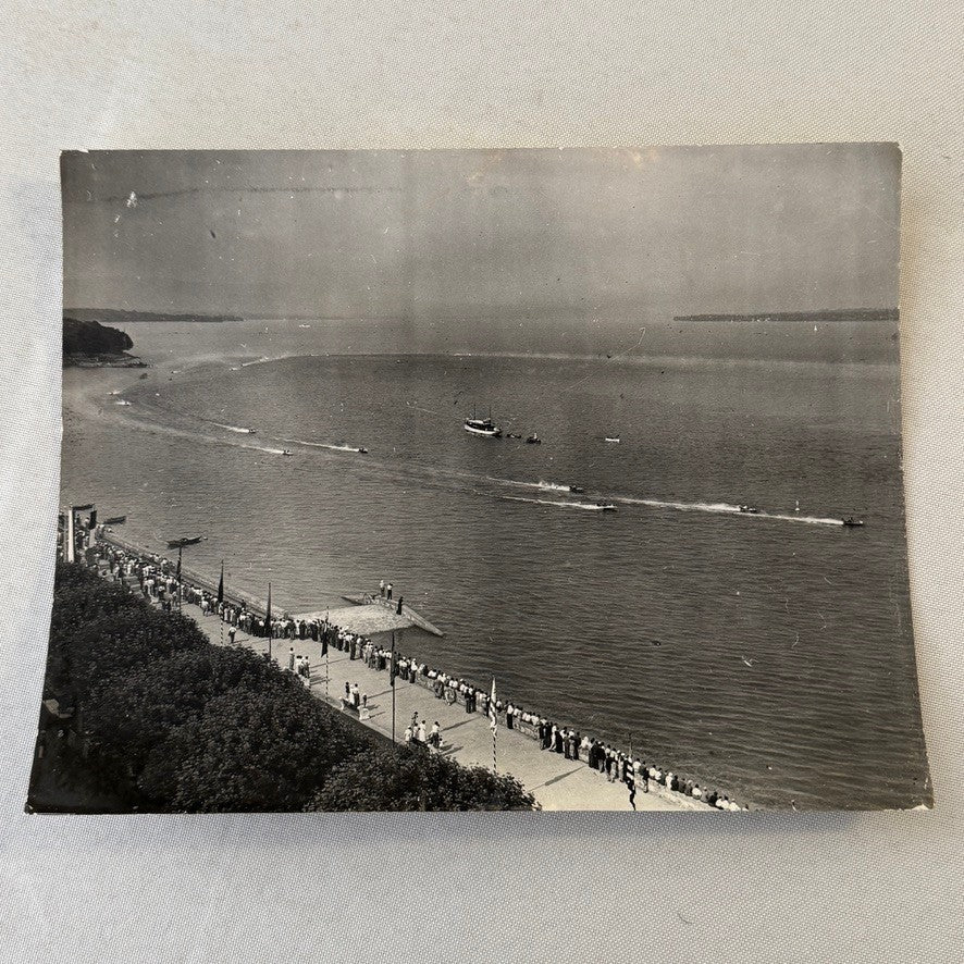 Vintage Press Photo Motor Boat Racing in Switzerland Wide World Photos 1938