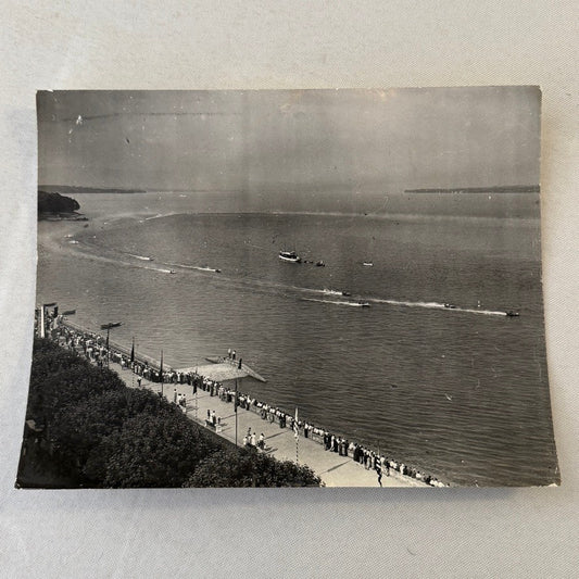 Vintage Press Photo Motor Boat Racing in Switzerland Wide World Photos 1938