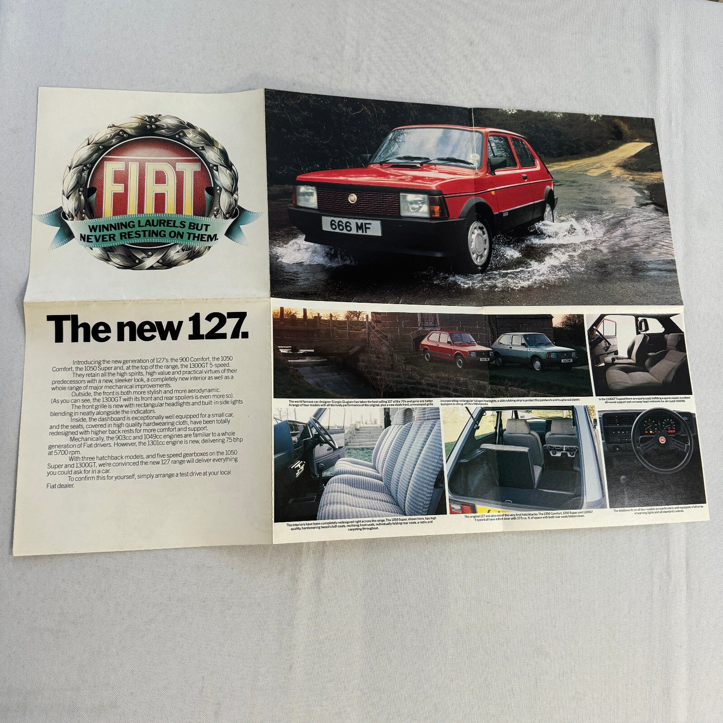 Fiat Car Sales Brochure Catalog 126 Panda Strada TC X1/9 Supermirafiori Argenta
