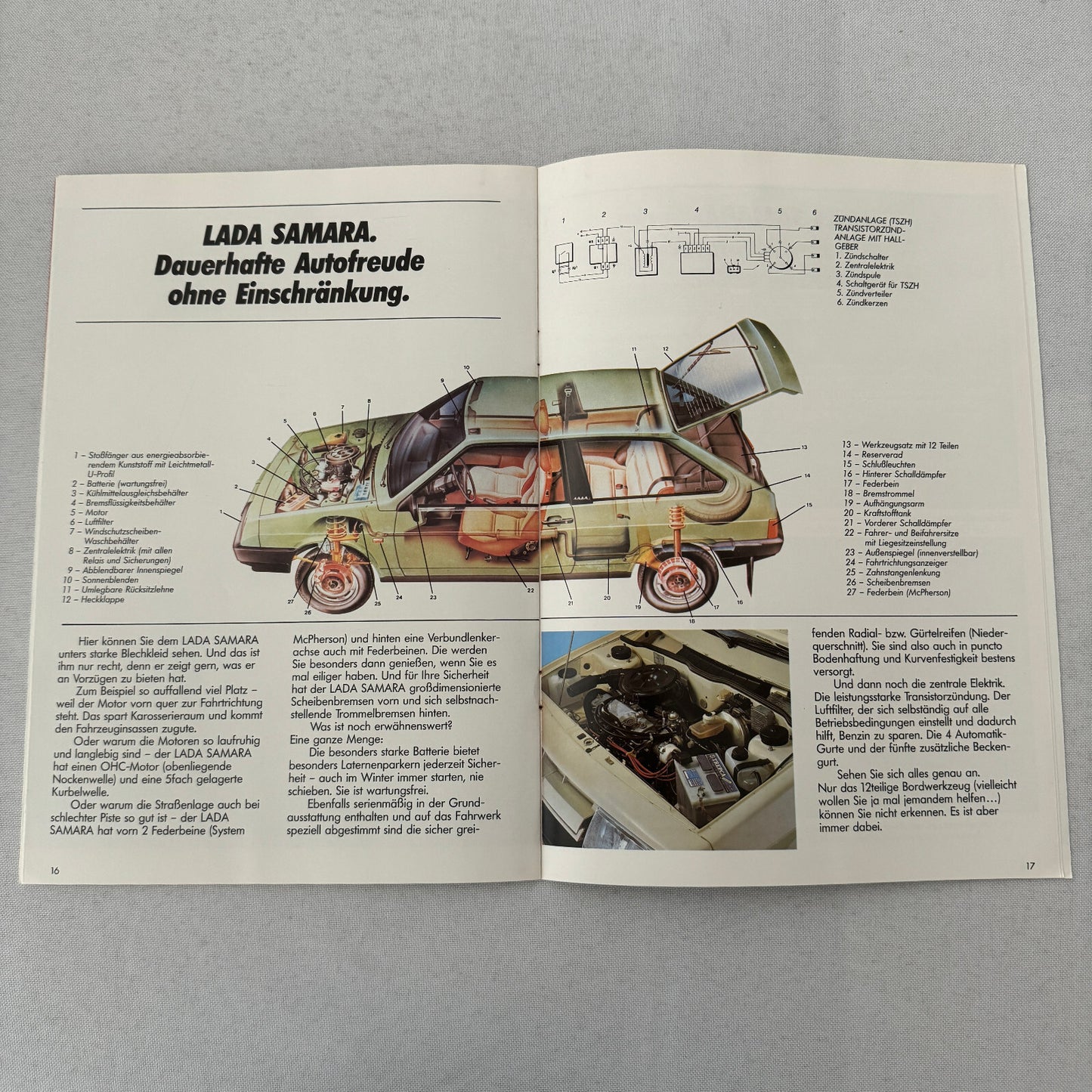 Lada Samara Car Sales Brochure Catalog German Text European Market