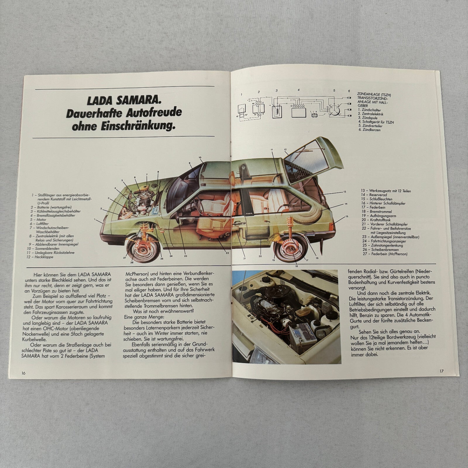 Lada Samara Car Sales Brochure Catalog German Text European Market