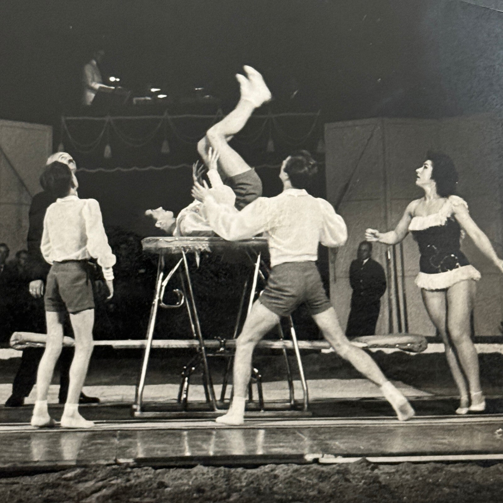 Vintage Circus Performer Balancing Act Acrobat Photo Photograph