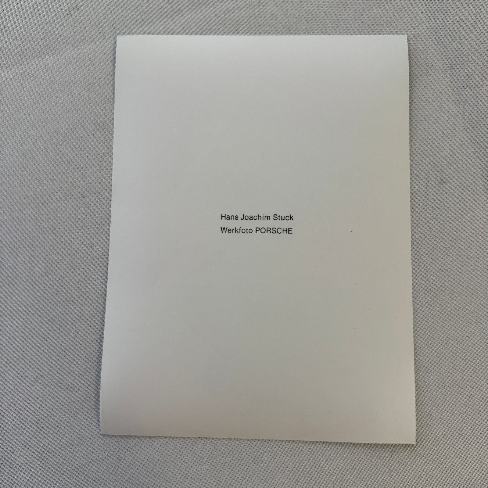 Porsche Racing Driver Hans Joachim Stuck Factory Press Photo Photograph