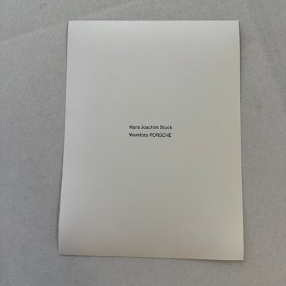 Porsche Racing Driver Hans Joachim Stuck Factory Press Photo Photograph