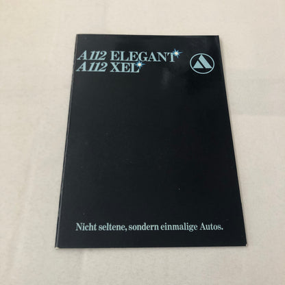 Autobianchi A112 Elegant Abarth Junior XEL Car Sales Brochure Catalog GERMAN