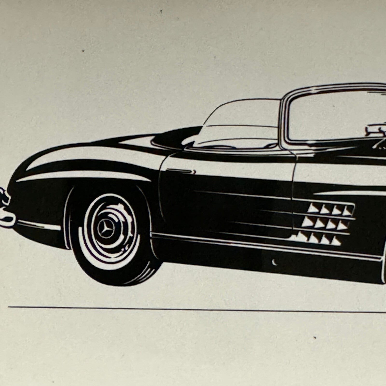 Vintage Mercedes 300SL 300 SL Roadster Convertible Photo Photograph Lot 2x