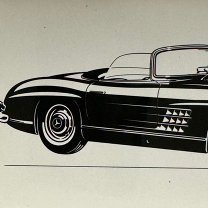 Vintage Mercedes 300SL 300 SL Roadster Convertible Photo Photograph Lot 2x