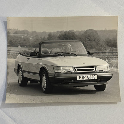 1992 Saab 900 Turbo 16 Cabriolet Convertible Car Factory Photo Photograph Print