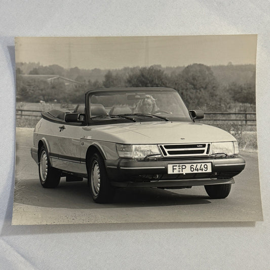 1992 Saab 900 Turbo 16 Cabriolet Convertible Car Factory Photo Photograph Print