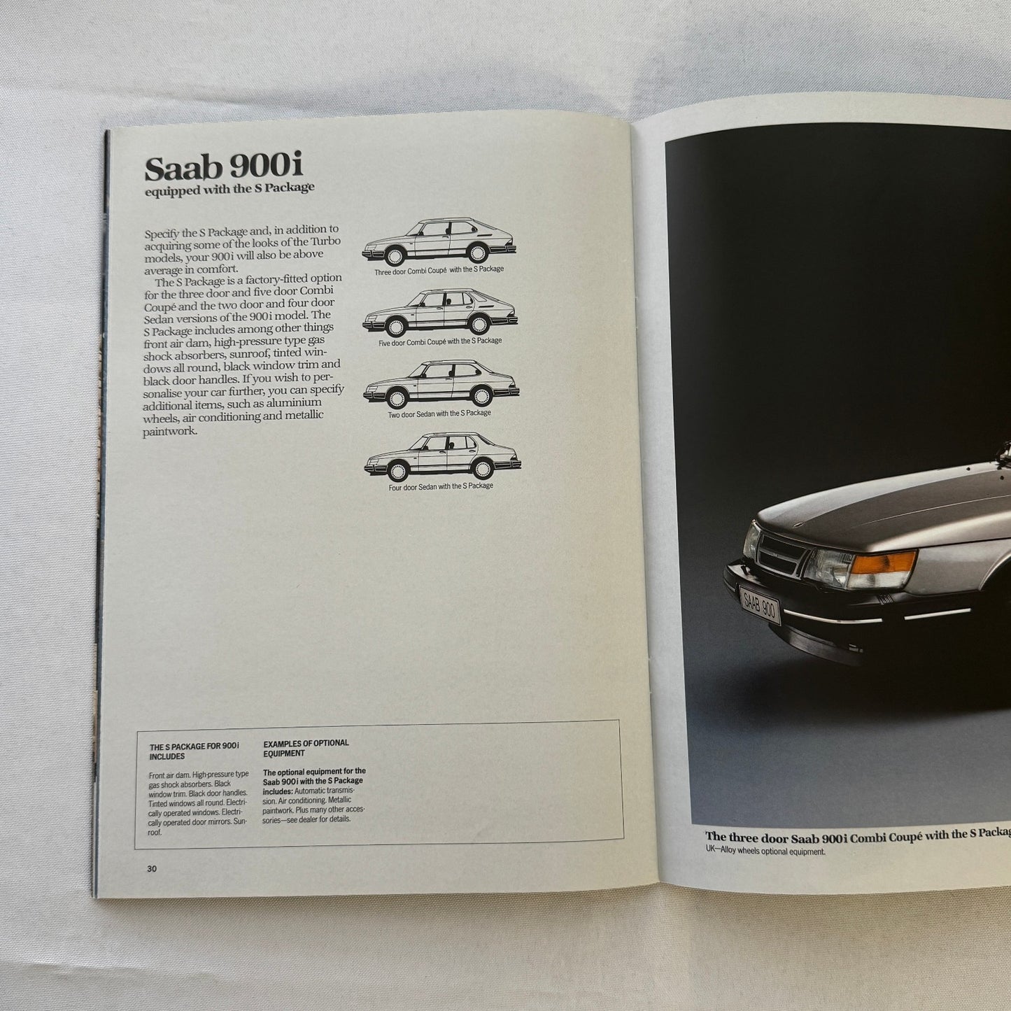Vintage Saab 900 900i Car Sales Brochure Catalog Saab 1986 1987