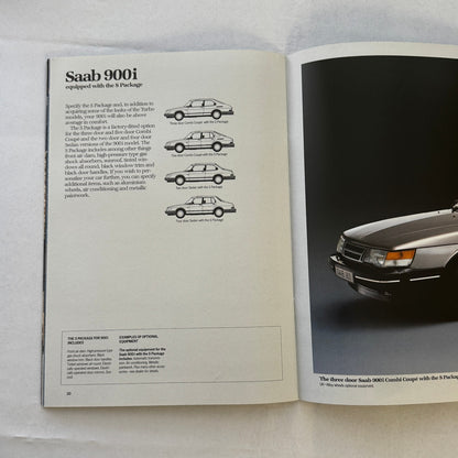 Vintage Saab 900 900i Car Sales Brochure Catalog Saab 1986 1987