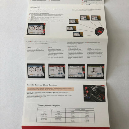 Ferrari 599 GTB Fiorano Quick Reference Guide Owners Manual - FRENCH Canadian 