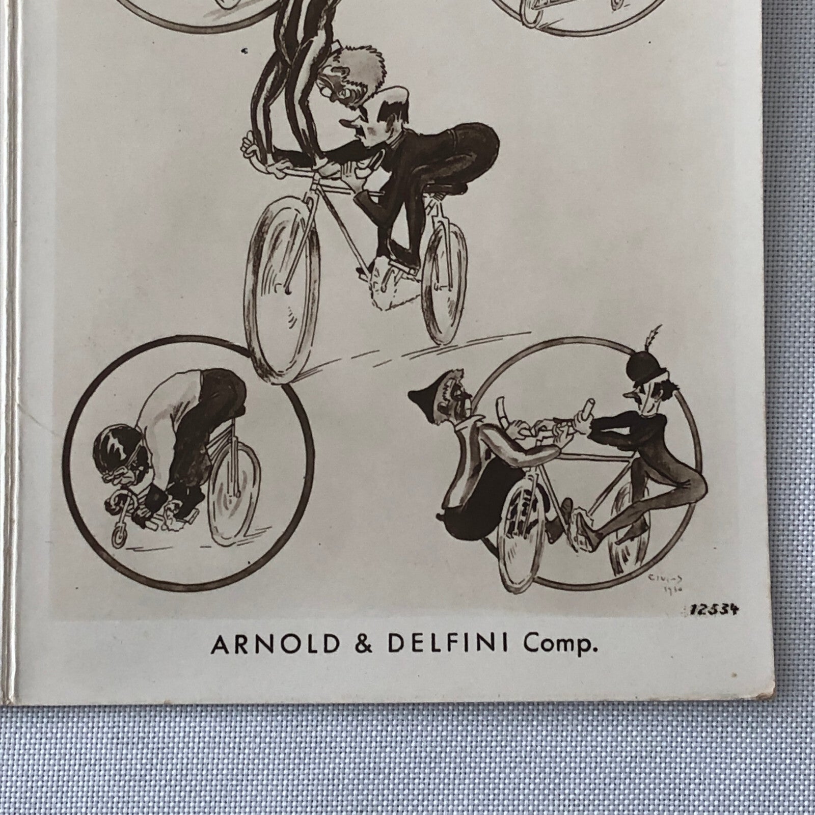 Circus Bicycle Act Photo Card Arnold & Delfini Comp Belgium Bike