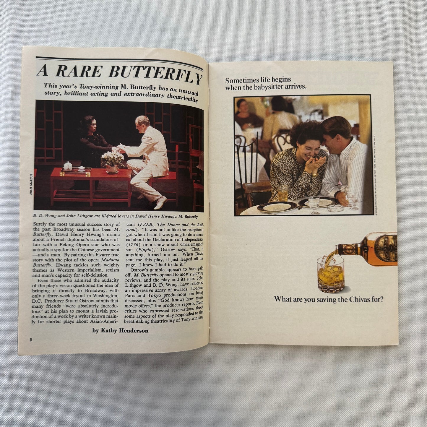 I'll Go On Signed Playbill Autographed Program Barry McGovern 1988