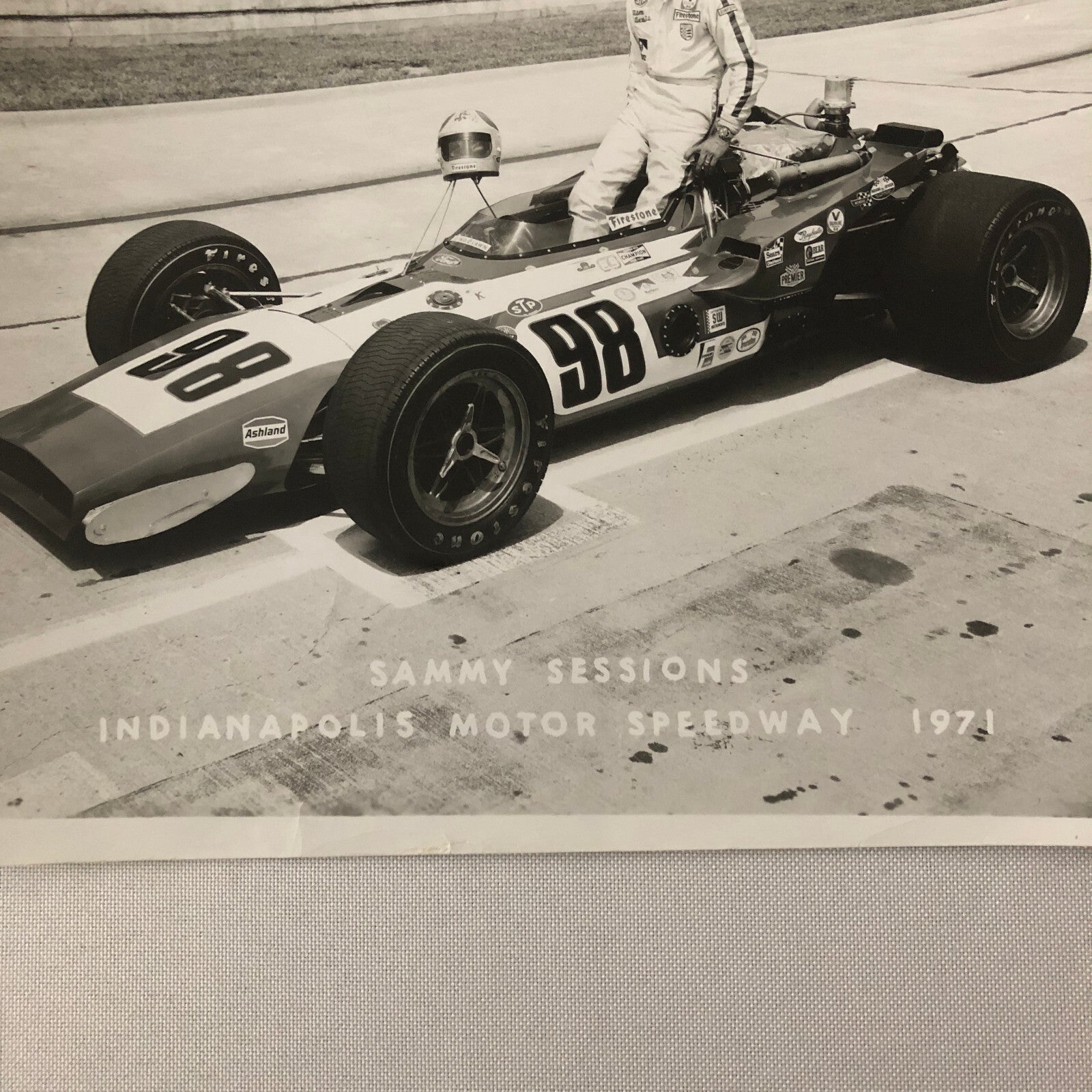Vintage Indy Indianapolis Racing Photo Photograph 1971 Sammy Sessions