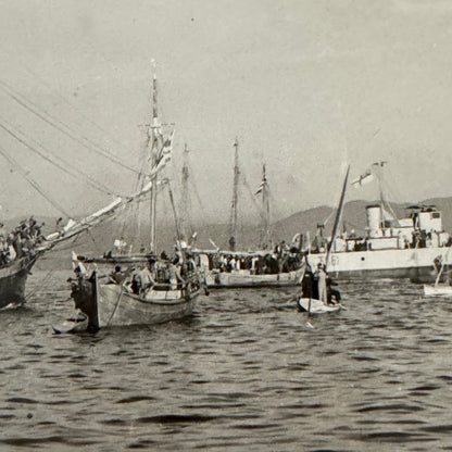 Vintage Royal Canadian Navy Ship Photograph Photo HMCS Saguenay Boat