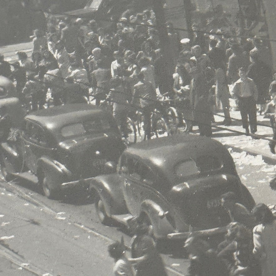 Vintage VE Day Celebration New York Times Square Photo Photograph Modern Print