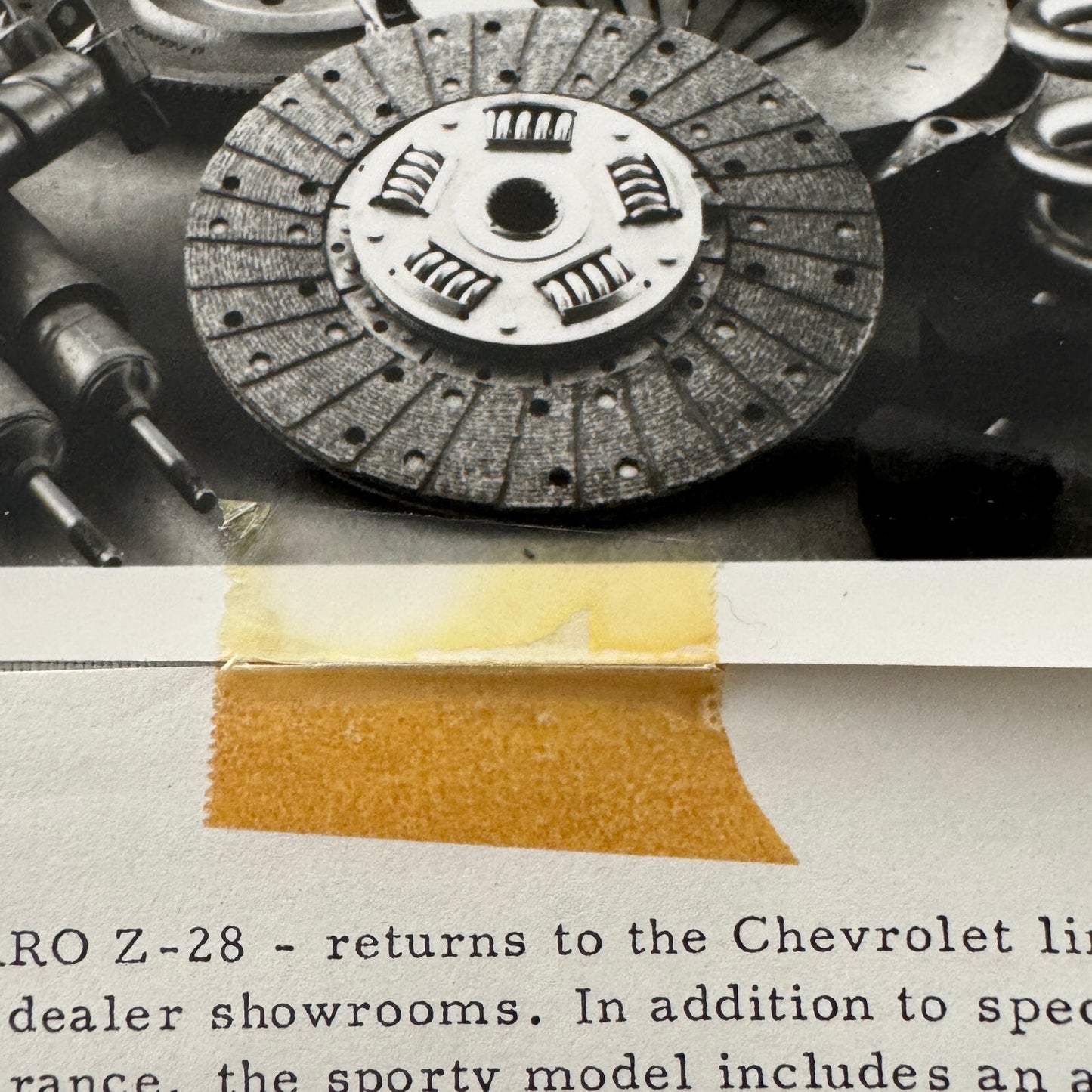 Chevrolet Camaro Z28 Factory Press Publicity Photo Photograph Chevy UK Market