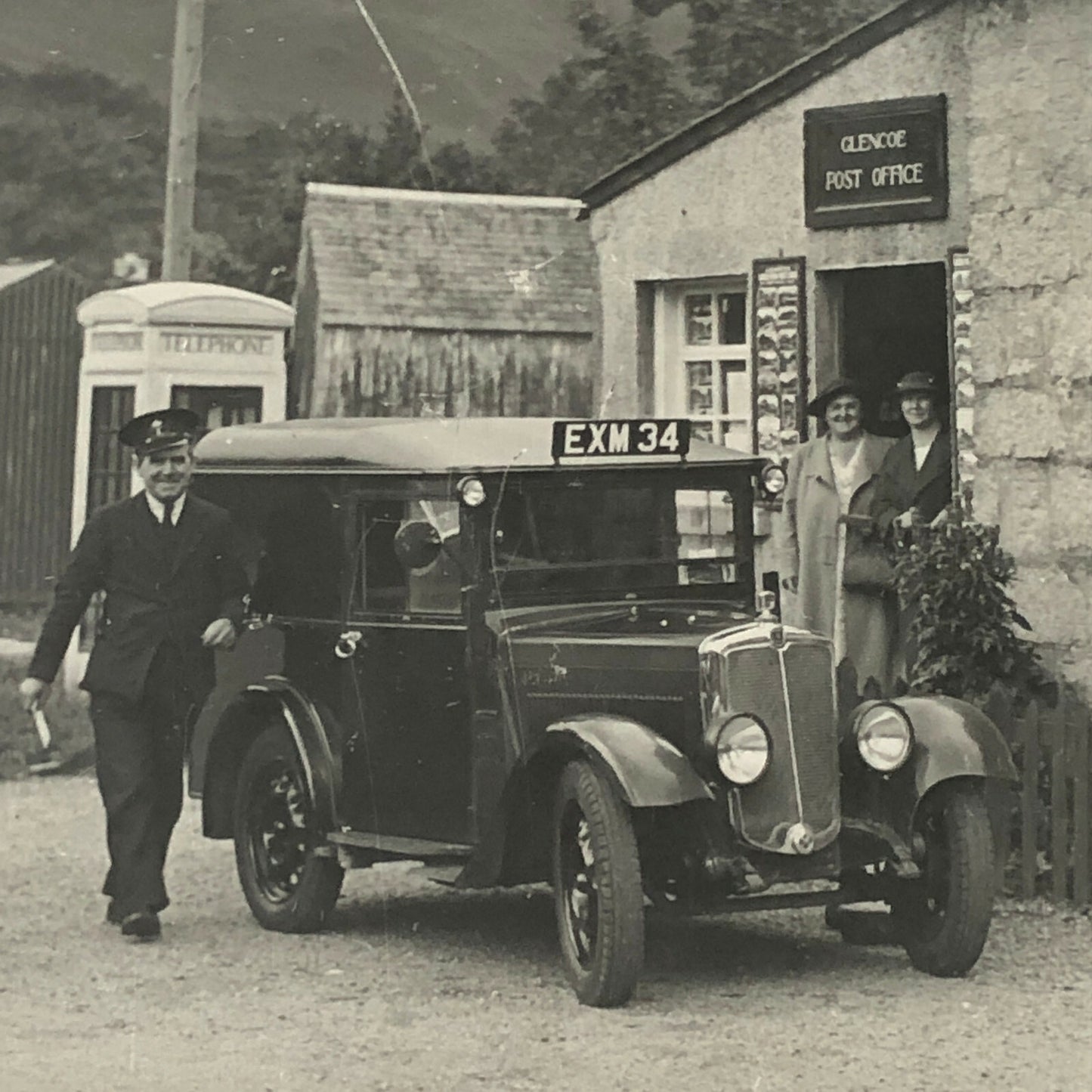Vintage Early Mail Truck Mailman Post Office Photo Photograph Modern Era Print 