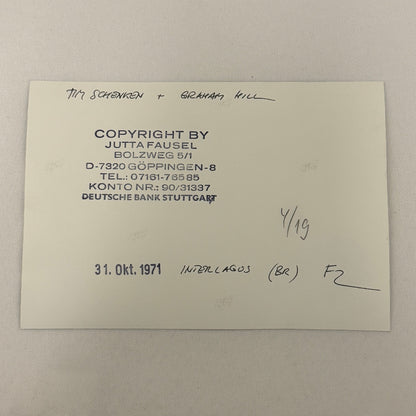 Vintage Racing Photo 1971 Interlagos Brazil F2 Race Graham Hill Tim Schenken