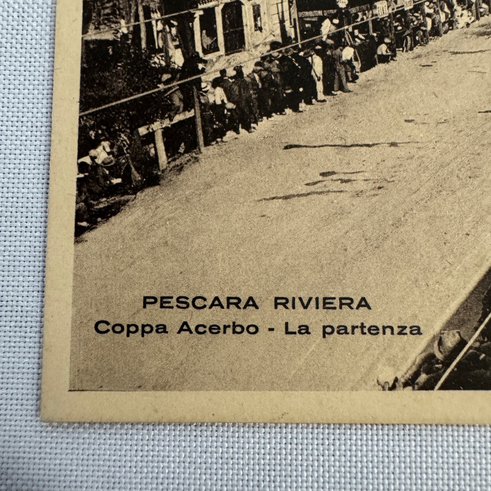 Vintage Racing Car Postcard Post Card Pescara Riviera Coppa Acerbo La Partenza