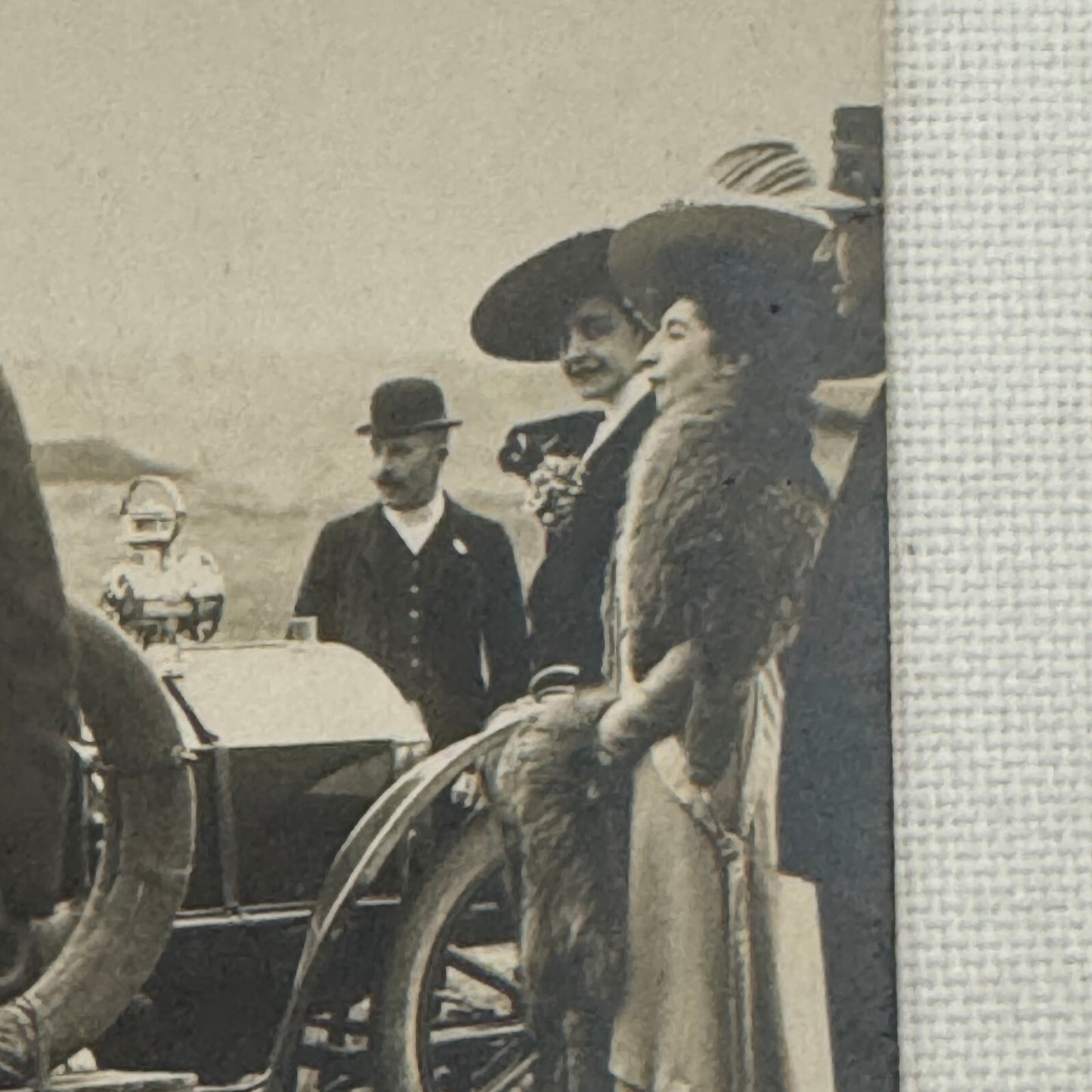 Antique Car Automobile Women Italian Real Photo Postcard RPPC Photograph