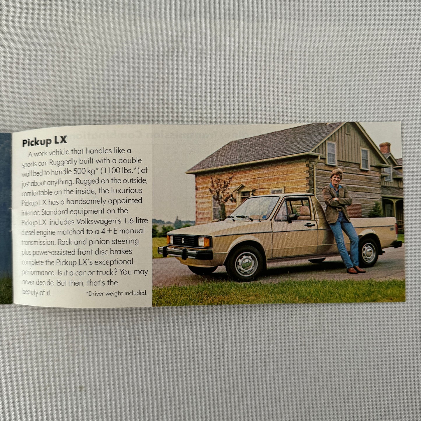 Volkswagen Sales Brochure Catalog VW Rabbit Scirocco Vanagon Pickup 1982 1983