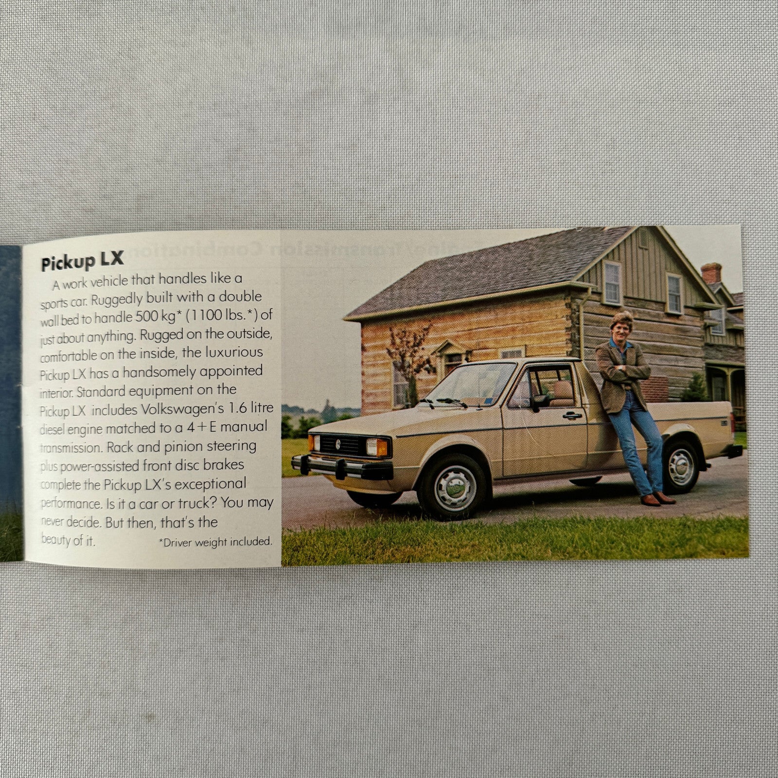 Volkswagen Sales Brochure Catalog VW Rabbit Scirocco Vanagon Pickup 1982 1983