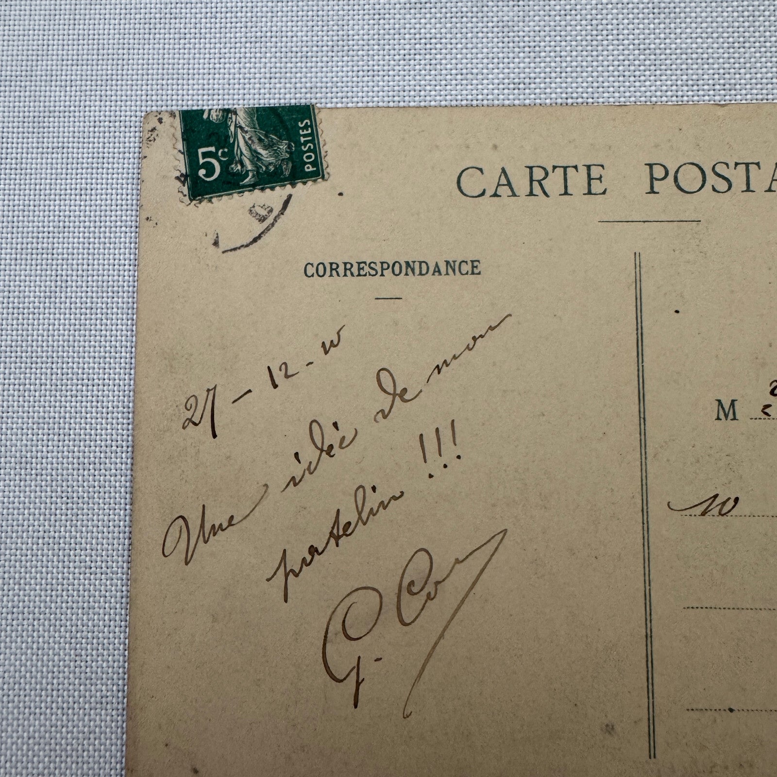 Vintage Zeppelin Airship Dirigible Postcard Post Card French Le Clement Bayard